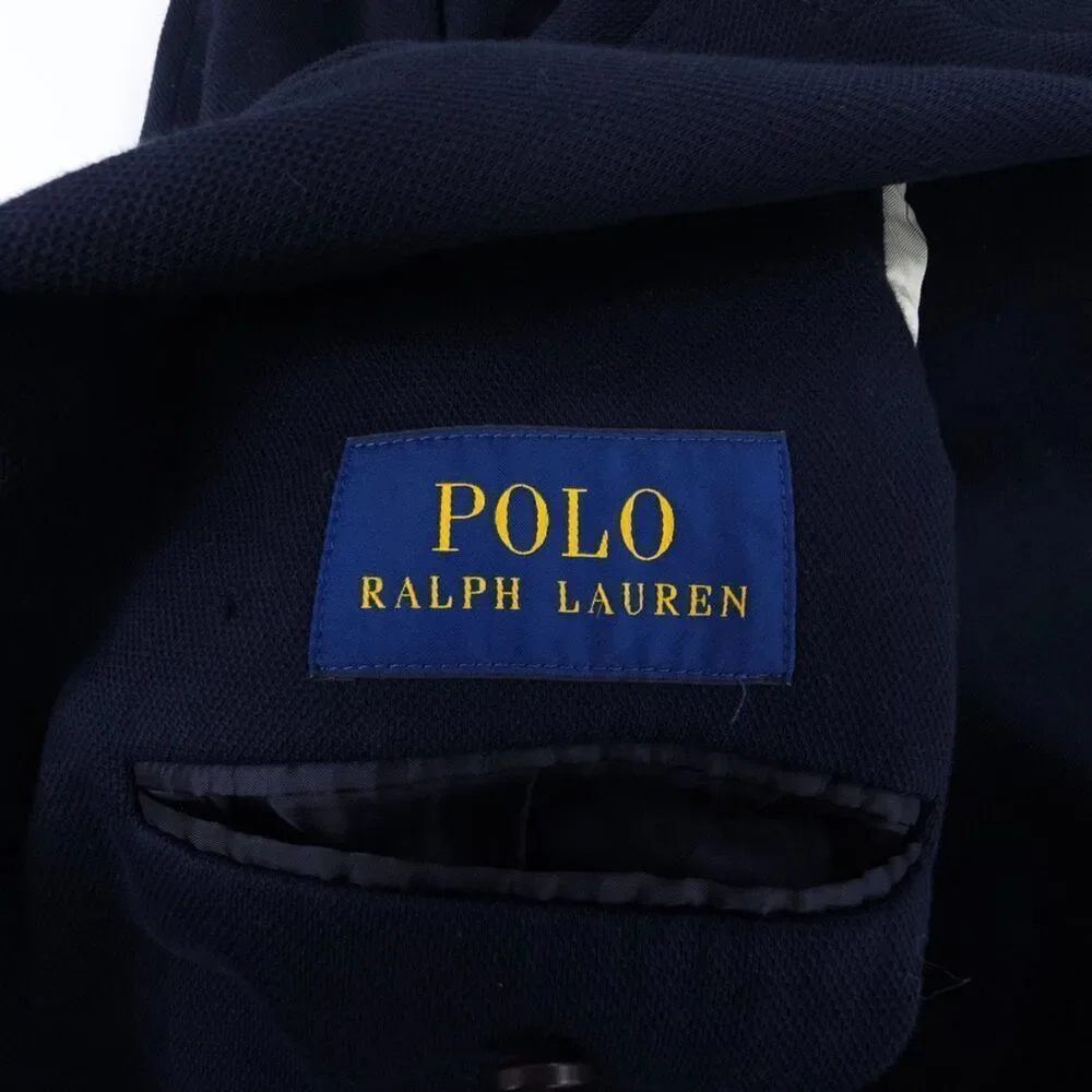 POLO Ralph Lauren Unlined Knit Blazer Jacket Navy Blue Old Money Quiet Luxury 42